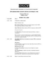 Supplementary Human Dimension Meeting on the Promotion of Pluralism in New Media: Agenda