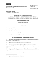 Human Dimension Seminar on Migration and Integration, 11-13 May 2005: Agenda