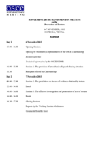 Supplementary Human Dimension Meeting on the Prevention of Torture, 6-7 November 2003: Agenda and Annotated Agenda