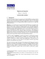 Human Dimension Seminar on Migration and Integration, 11-13 May 2005: Annotated Agenda