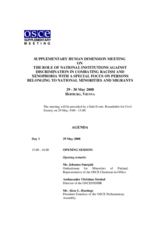 Short agenda with speakers