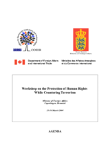 Agenda for Workshop on the Protection of Human Rights While Countering Terrorism