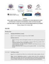 Agenda for the International Implementation Conference on Roma, Sinti and Travellers