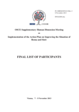 Final List of Participants