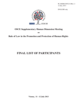 List of Participants