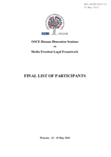 Final List of Participants