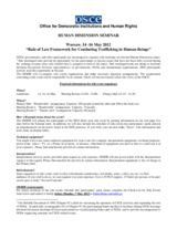 Human Dimension Seminar on Rule of Law Framework for Combating Trafficking in Human Beings, 14-16 May 2012: Checklist for Organizers of Side Events