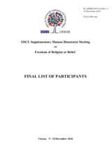 List of participants