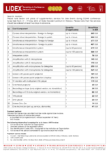 Human Dimension Seminar on Strengthening Judicial Independence and Public Access to Justice, 17-19 May 2010: Price List for Supplementary Services