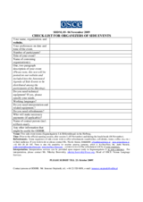 Side events: checklist for organizers