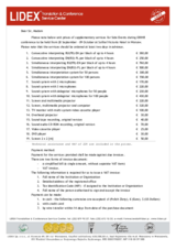 2009 HDIM side event services price list