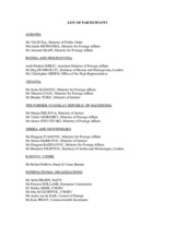 "Implementation of UNSCR 1373 in South-Eastern Europe". List of seminar participants