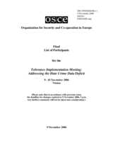 List of participants