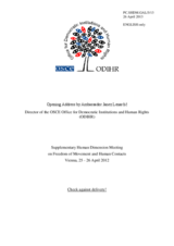 Opening Address by Amb. Lenarcic, Director