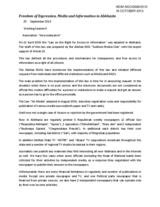 Statement on Freedom of Expression, Media and Information in Abkhazia