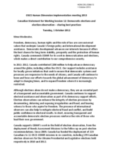 Statement by Canada for Working Session 12: Democratic elections and election observation-sharing best practices