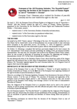 Statement of the All-Ukrainian Initiative 'For Peaceful Protest!' regarding the decision of the European Court of Human Rights in case of 'Vyerentsov v. Ukraine'