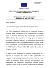 EU statement-Working Session 11: Democratic Institutions
