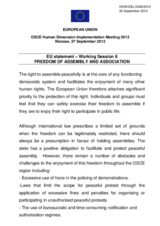 EU statement-Working Session 8: Freedom of Assembly and Association