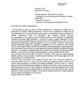 Statement on Tatiana Paraskevich case - Working Session 15