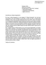 Statement by Open Dialog Foundation