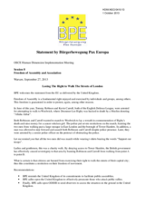 Statement by Burgerbewegung Pax Europa - Session 8: Freedom of Assembly and Association