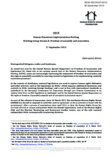 Statements of the Human Rights House Foundation (HRHF)