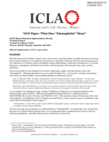 ICLA Statement - Working Session 6: Freedom of religion or belief