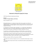 Statement by Burgerbewegung Pax Europa