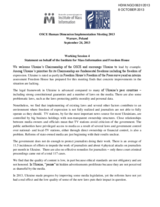Statement on behalf of the Institute for Mass Information and Freedom House under Working Session 4