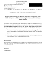 Reply to the Statement of Adil Akhmetov, the Personal Representative of the OSCE Chairperson-in-Office on Combating Intolerance and Discrimination against Muslims