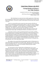 United States Statement - Closing Reinforced Plenary: Any Other Business, as prepared for delivery by Ambassador Robert Bradtke