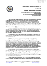 Statement for Working Session 17