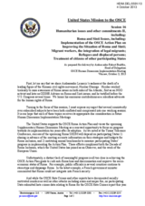 Statement for Working Session 16