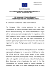 EU statement - Working Session I