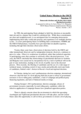 United States Statement under Session 12 (Democratic elections and election observation) as prepared for delivery by Gavin Weise