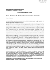 Statement of the Republic of Serbia