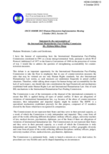 Statement by the representative of the International Humanitarian Fact-Finding Commission, Ms. Elzbieta Mikos-Skuza