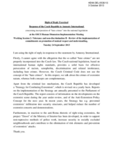Right of Reply Statement by Czech Republic - Working Session 2: Tolerance and non-discrimination II