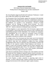 Statement of the Czech Republic - Working Session 16: Humanitarian Issues and other commitments II