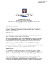 Statement by Norway - Working Session 15