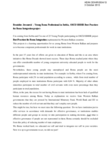 Statement by Mr. Branislav Jovanovic (Young Roma Professional) at the Working Session 16