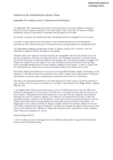 Statement by the Finnish-Russian Citizen's Forum