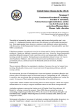 USA Statement on fundamental freedoms II as prepared for delivery by Ambassador Robert Bradtke - Session 5