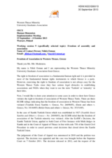 Statement by Western Thrace Minority University Graduates Association at Working Session 9