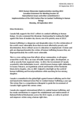 Statement by Canada - Working Session 10