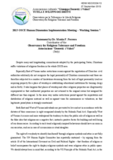 Statement by Dr. Mattia F. Ferrero under Working Session 7