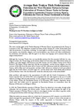 Statement under Working Session VI: Freedom of religion or belief