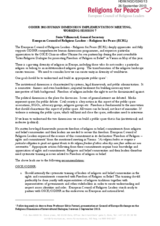 Statement by Stein Villumstad, General Secretary of the European Council of Religious Leaders &ndash; Religions for Peace (ECRL)