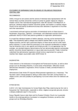 Statement by Barnabas Fund on Issues of Religious Freedom in Central Asia